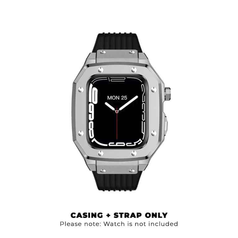 Luxury Stainless Steel Case with Silicon Strap (44-45MM)