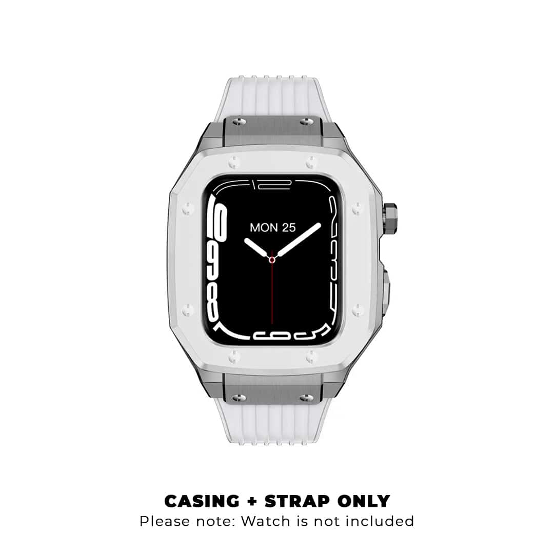 Luxury Stainless Steel Case with Silicon Strap (44-45MM)