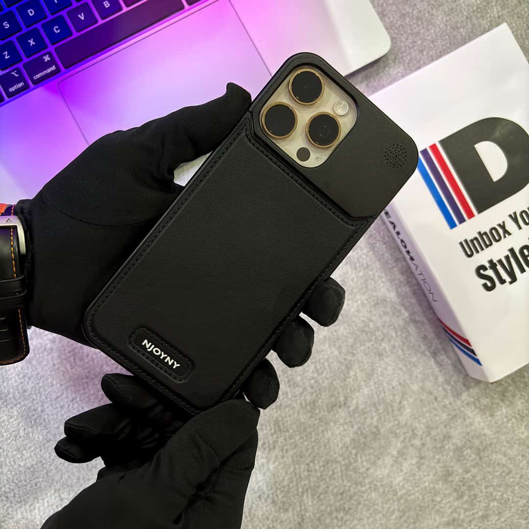 Magsafe Vegan Leather Case With Titanium Frame