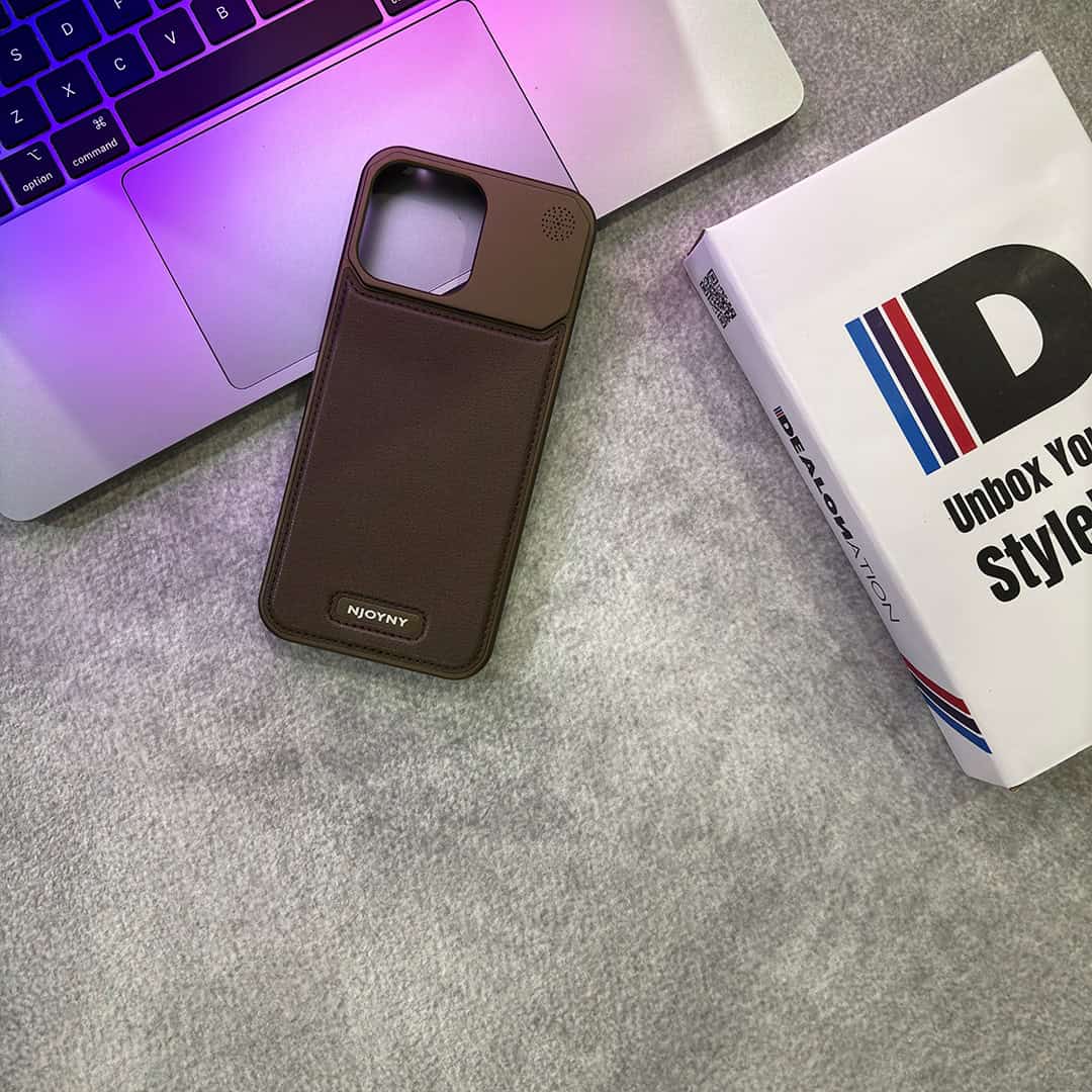 Magsafe Vegan Leather Case With Titanium Frame