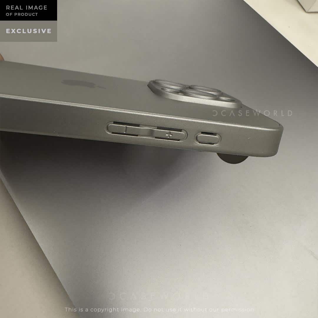Glass Matte Titanium Grey Case with Camera Lens