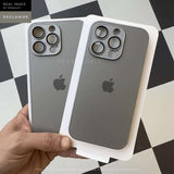 Glass Matte Titanium Grey Case with Camera Lens