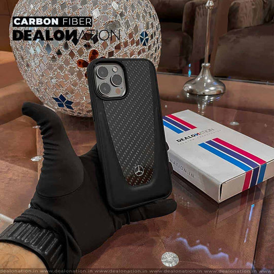 Mercedes Carbon Fibre Premium Leather Case