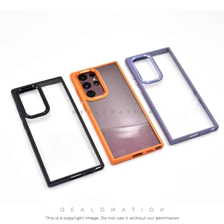 Galaxy Crystal Clear Metal Camera Frame Case