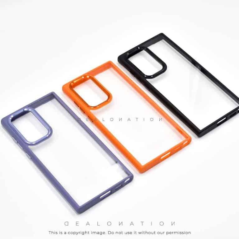 Galaxy Crystal Clear Metal Camera Frame Case
