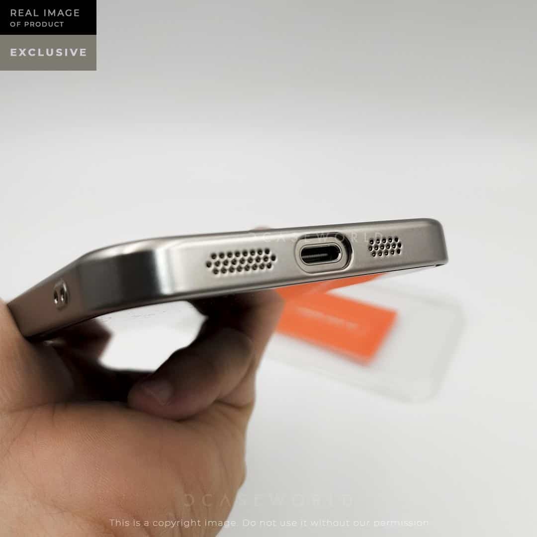Metal Stand Clear Case with Camera Rings