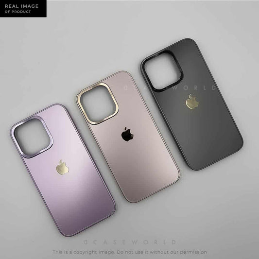 Metallic Matte Case with Golden Logo