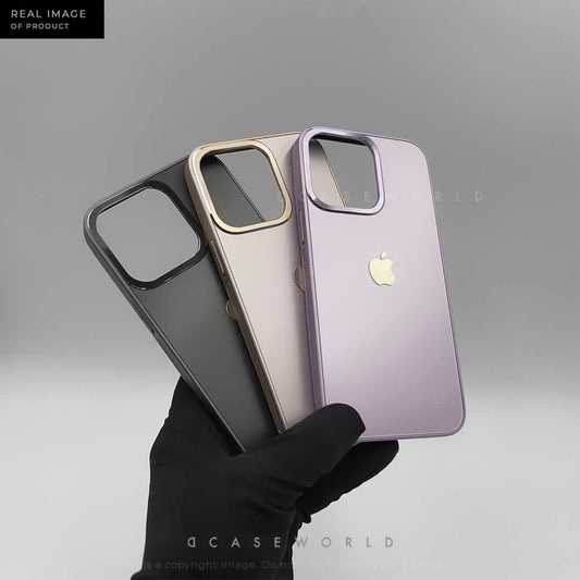 Metallic Matte Case with Golden Logo