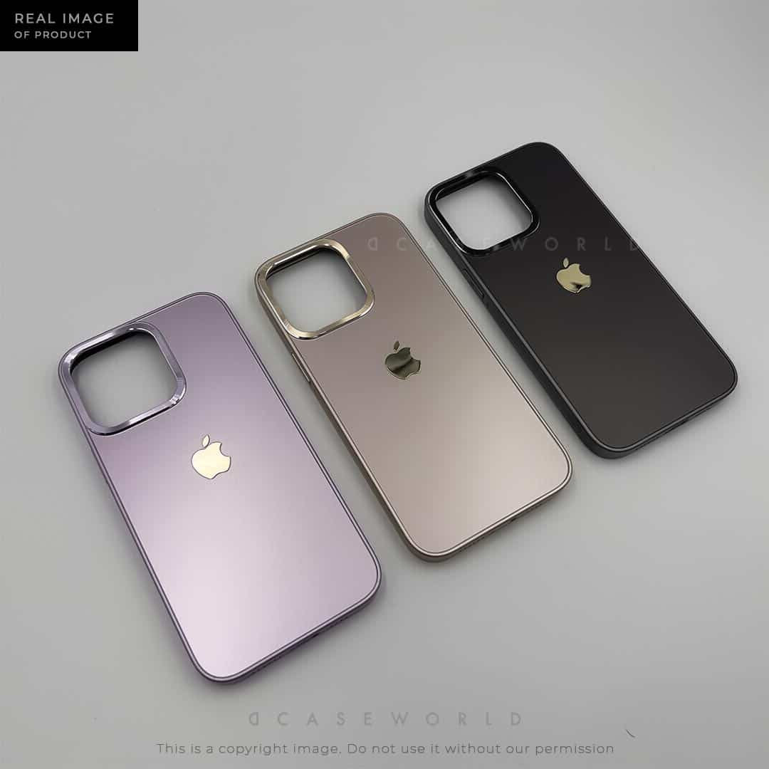 Metallic Matte Case with Golden Logo