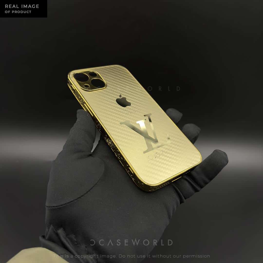 Silver/Gold Carbon Fiber Case with Engraved Sides