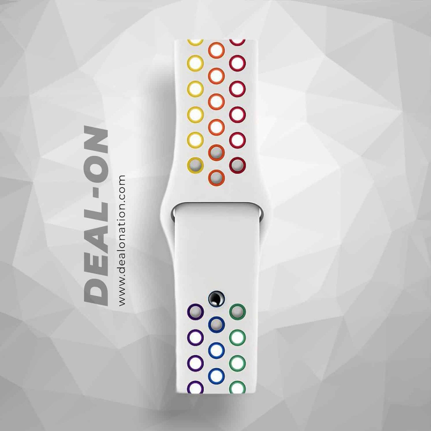 Multi-Color NK Apple Watch Band - White