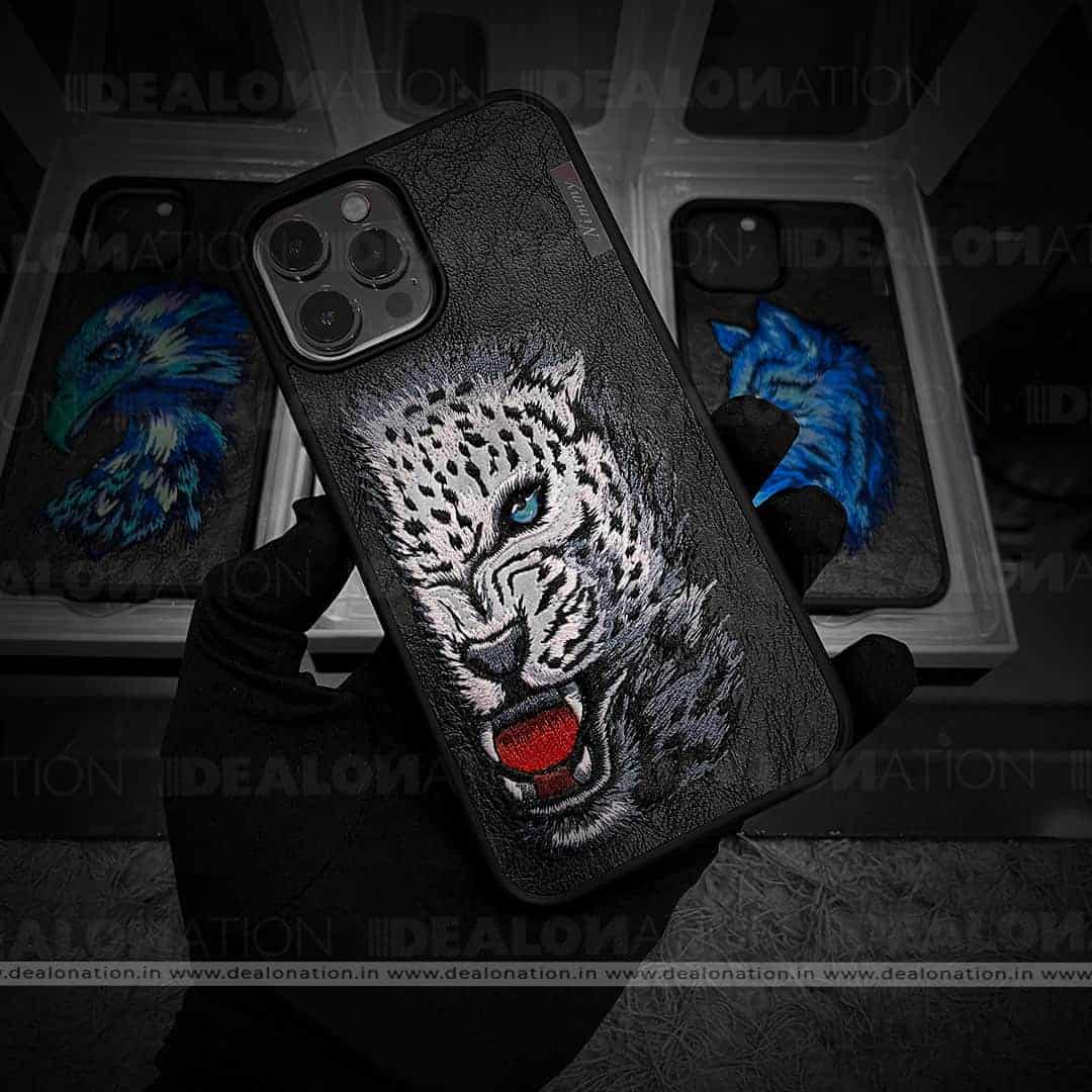 NIMMY 3D Embroidery Shell Leather Case