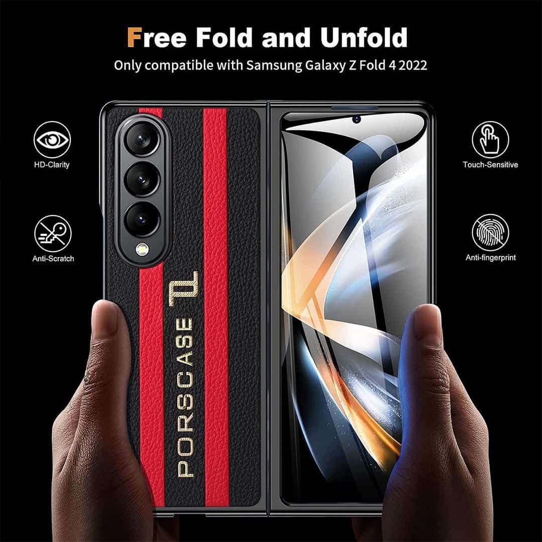 PRS Premium Leather Red & Black Stripes Case