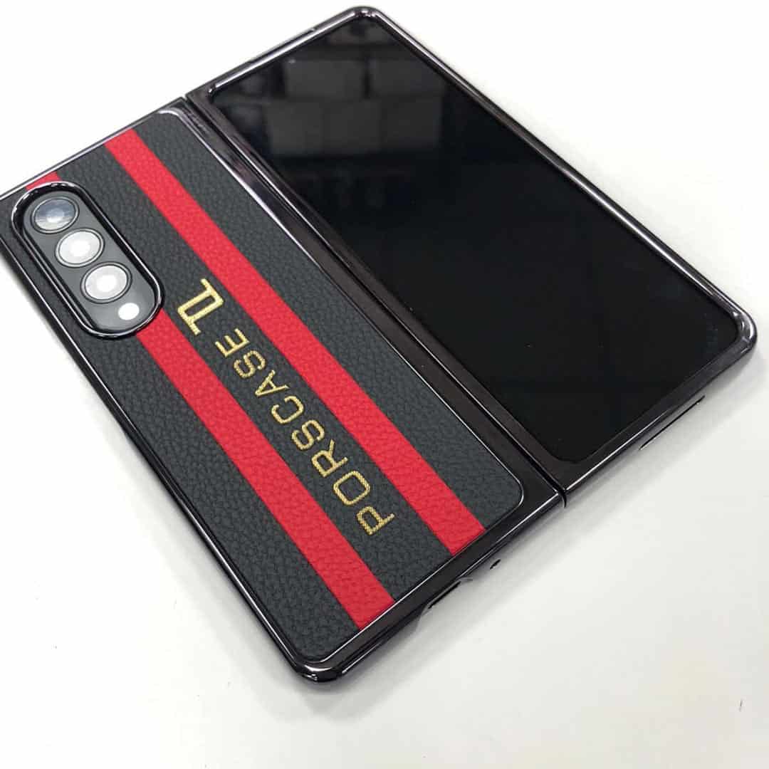 PRS Premium Leather Red & Black Stripes Case