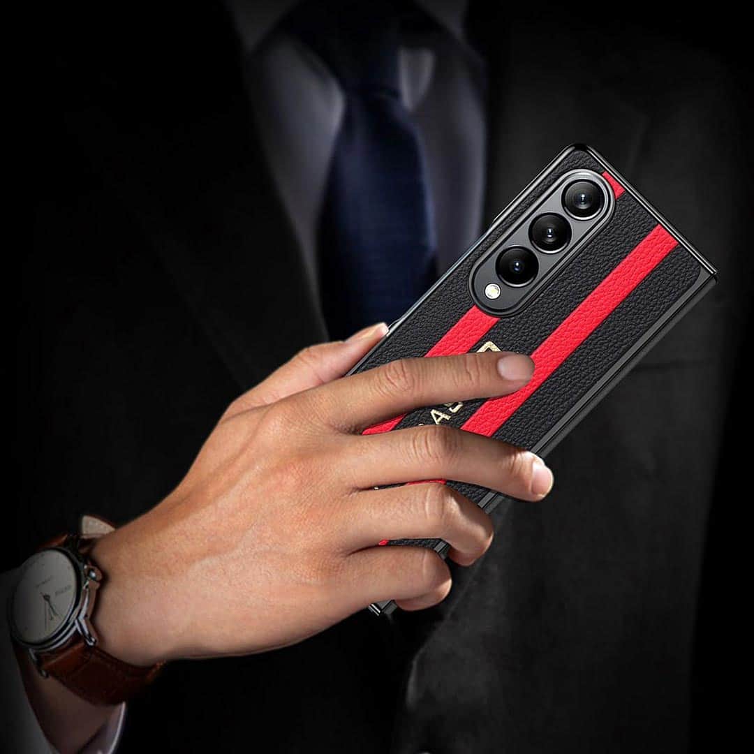 PRS Premium Leather Red & Black Stripes Case