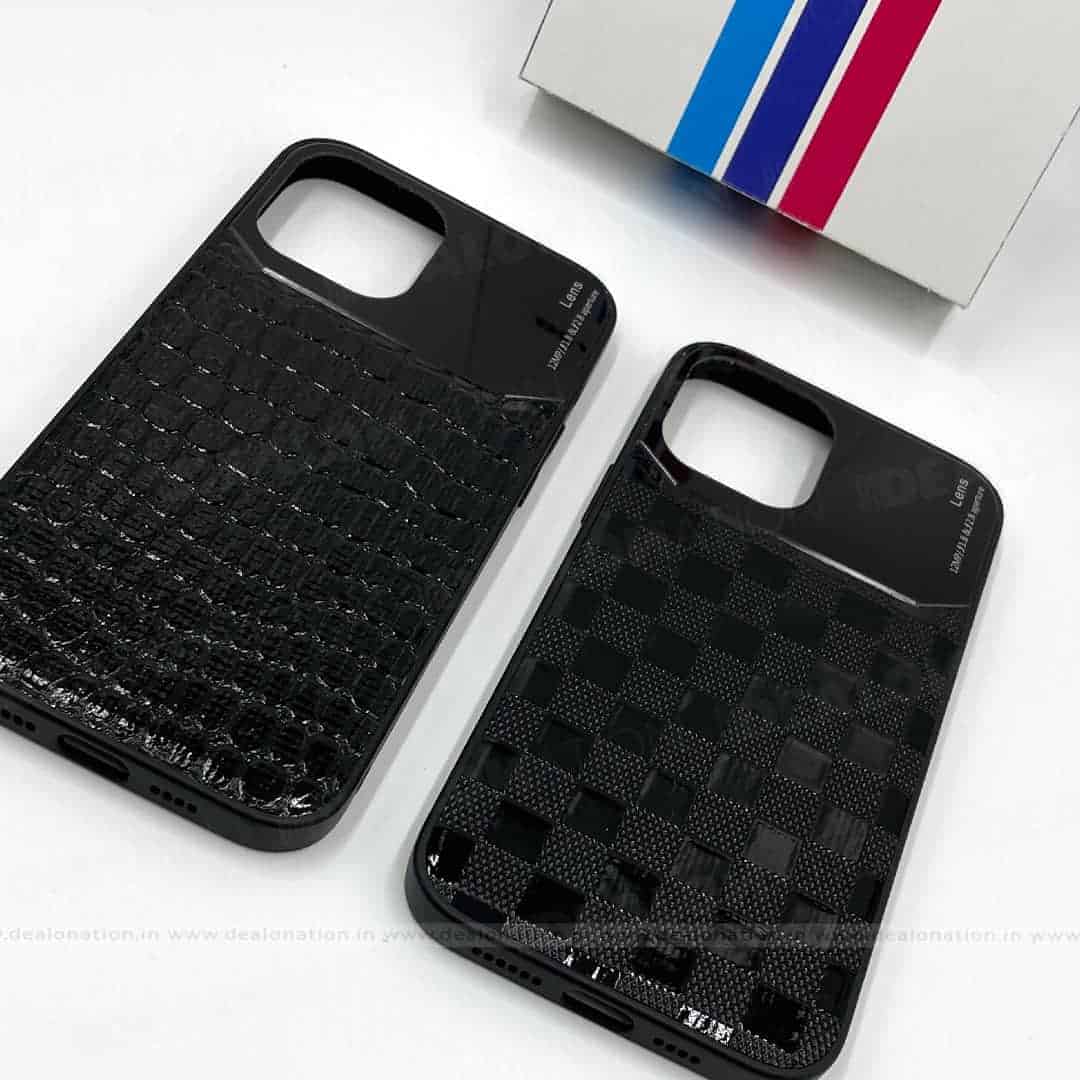 Anti Fall Sleek Patent Leather & Glass Case