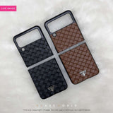 PD Woven Leather Pattern Premium Case Galaxy Flip 3