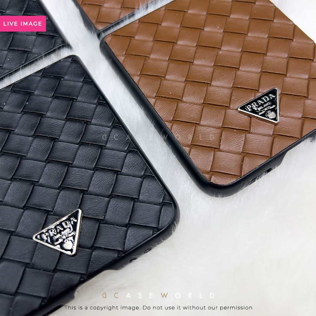 PD Woven Leather Pattern Premium Case Galaxy Flip 3
