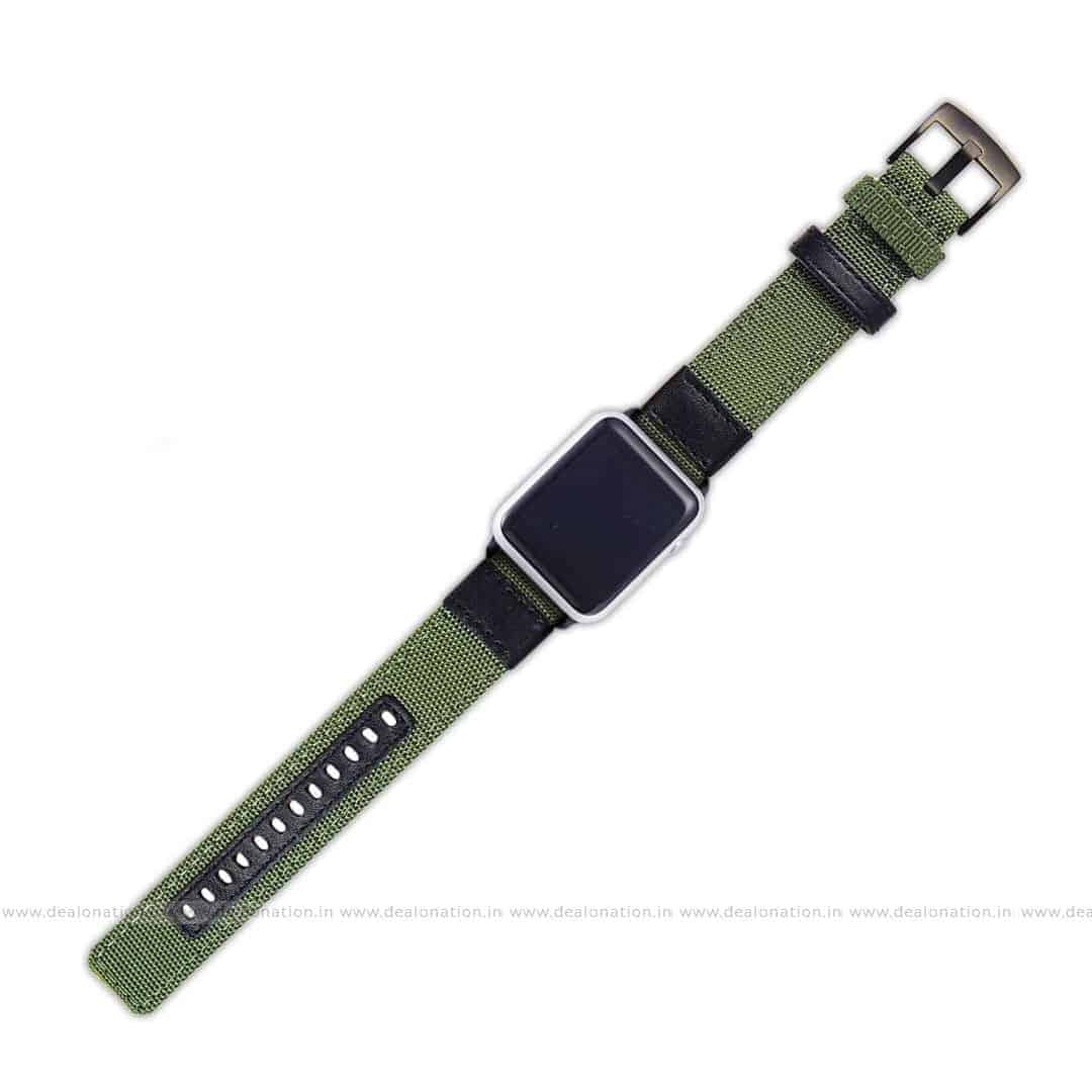 Army Green Nylon Fabric Watch Band