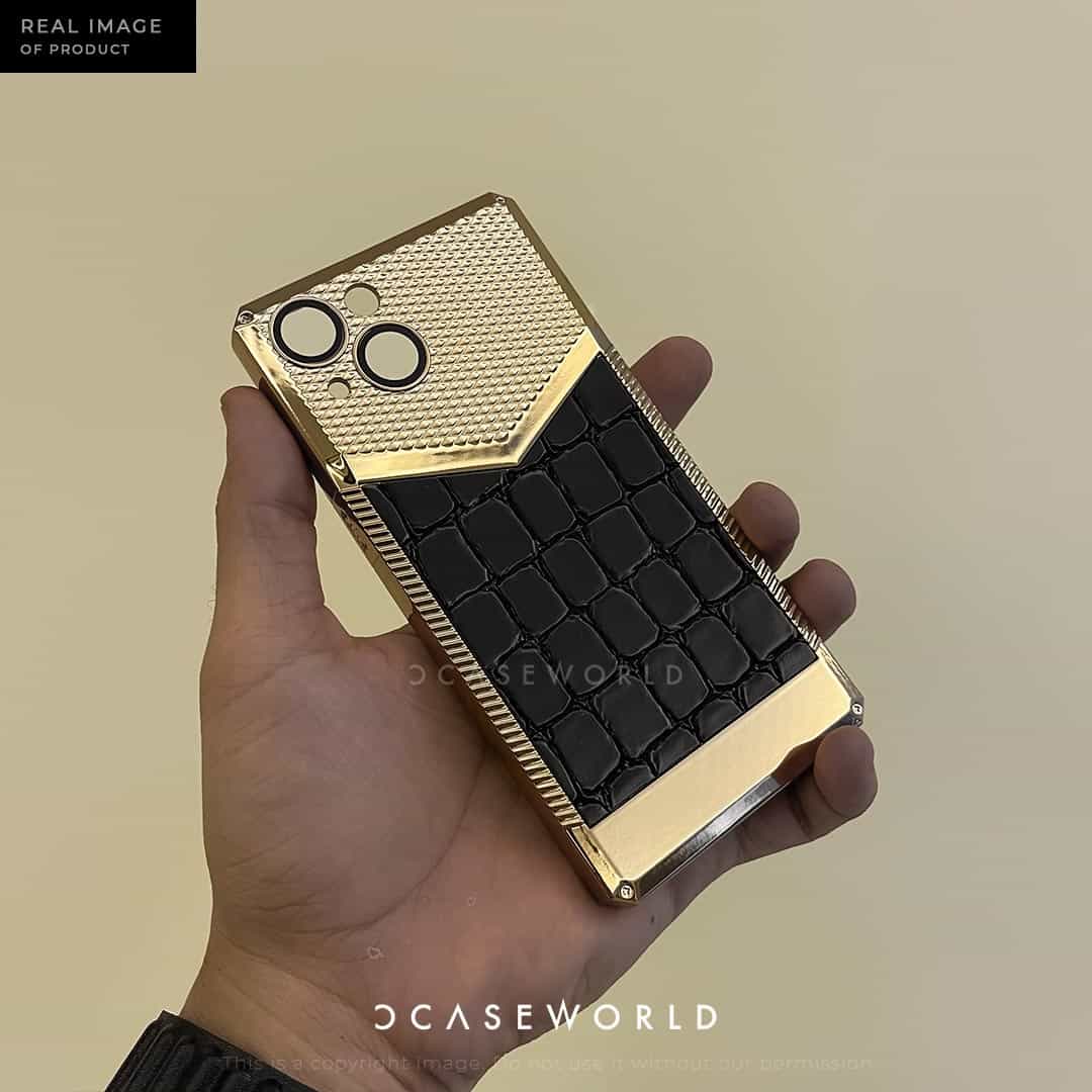 Premium Concept Croco Leather Pattern with Lens Glass Case