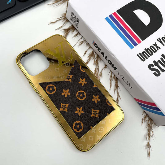 Premium Luxury Gold Plating with Leather Anti Skid Case