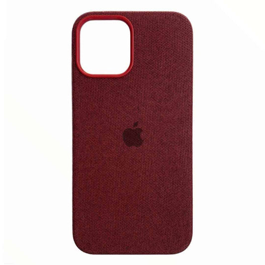 iPhone 12 Series Leather/Fabric Case with Apple Logo