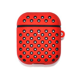 Sporty Dotted Silicone AirPods Case - FRRI Red
