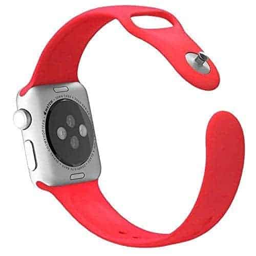 Red Silicone Sports Apple Watch Band