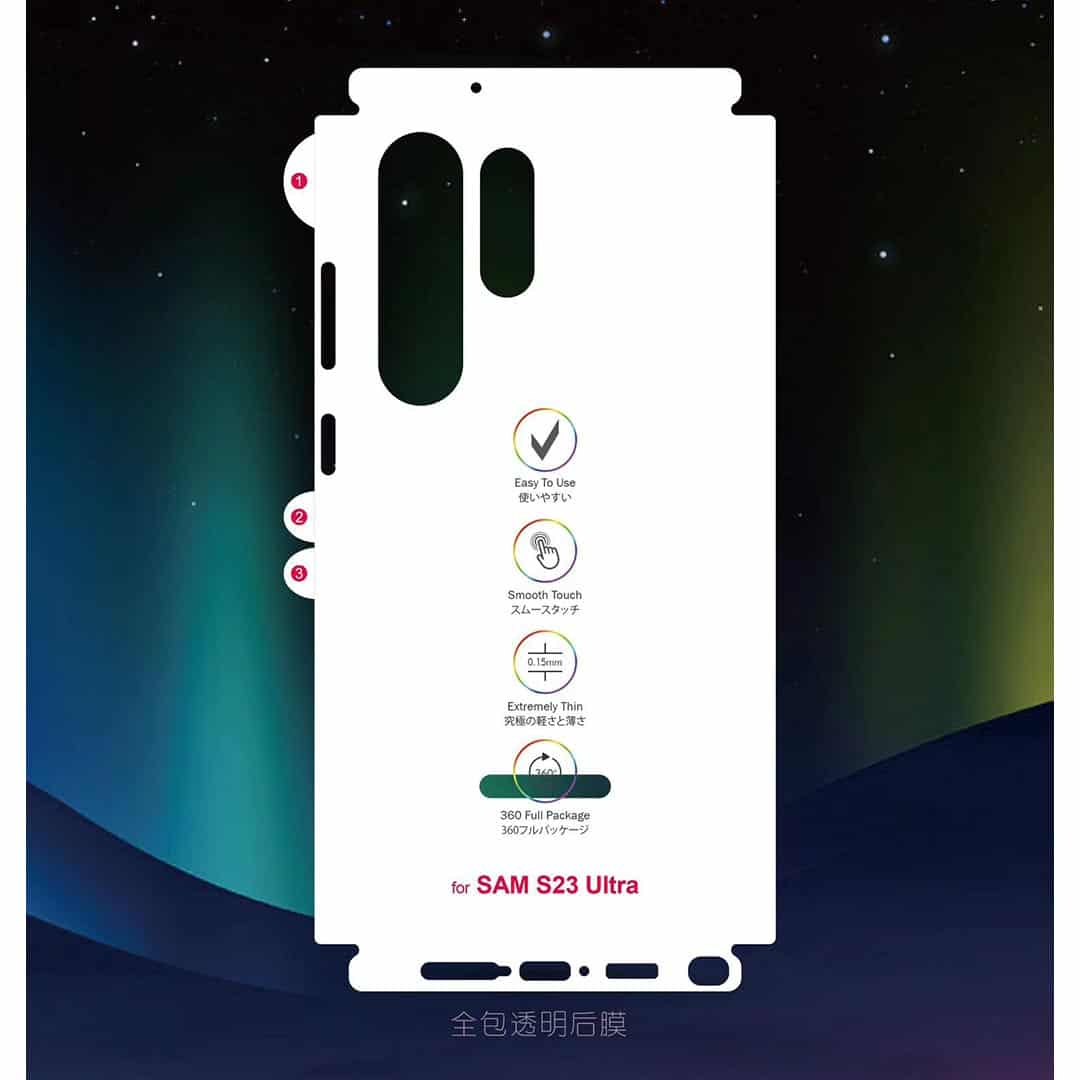 S23 Ultra Full Back & Sides Membrane