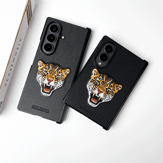 Santa Barbara – Roaring Tiger Embroidered Leather Case
