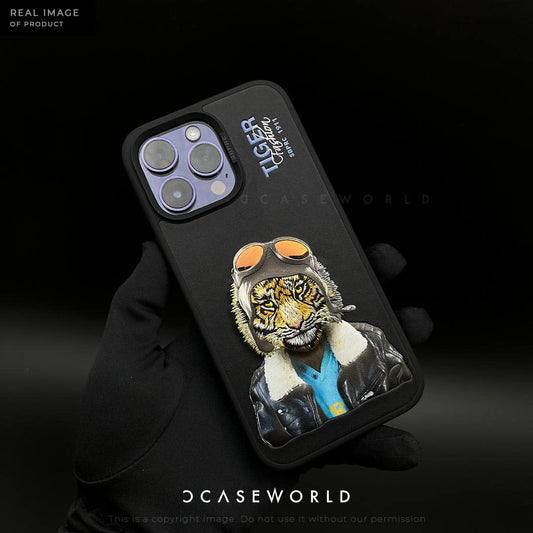 Santa Barbara 3D Tiger Embroidery Case