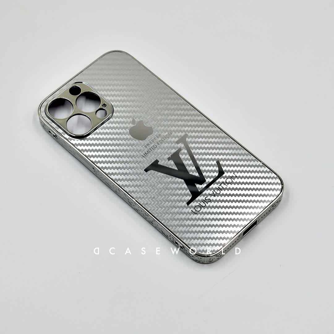 Silver/Gold Carbon Fiber Case with Engraved Sides