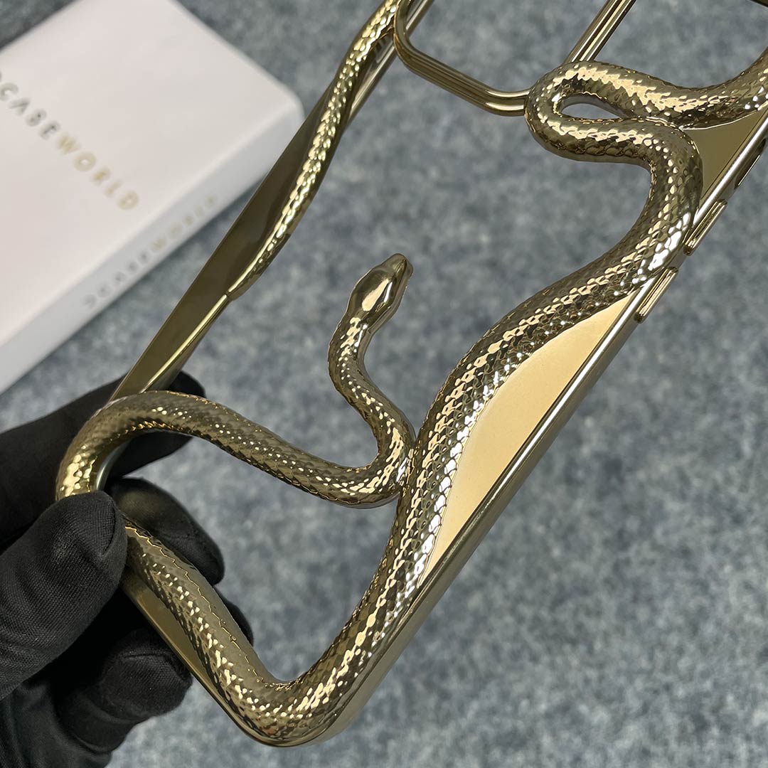 Luxury Golden Snake Hollow TPU Case
