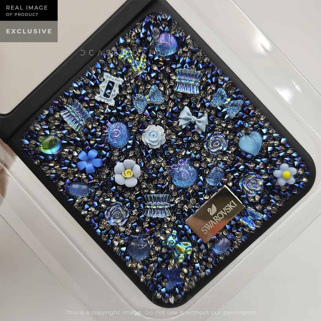 Luxury Black Stones Case – Z Flip 5