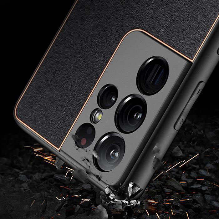 Premium Leather TPU Case with Camera Protection