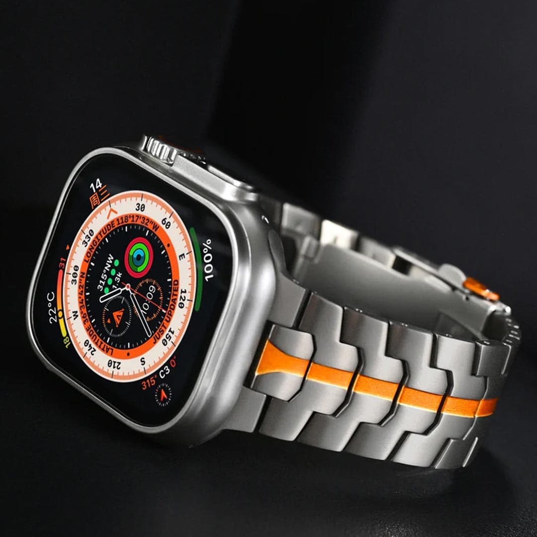 Premium Titanium/Orange Link Chain (42/44/45/49mm)