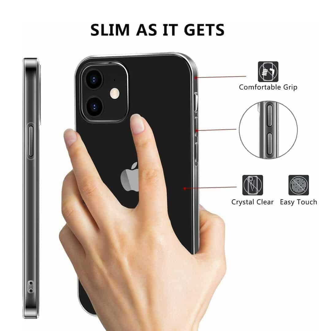 Slim Transparent Case with Drop Protection for iPhone 12 Series