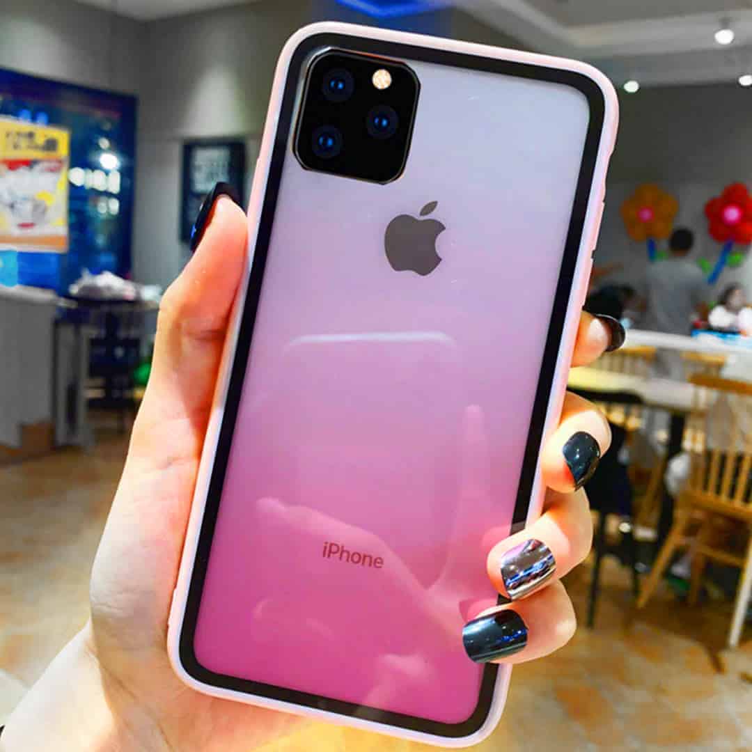 Transparent Gradient Bumper Candy Colors iPhone Case