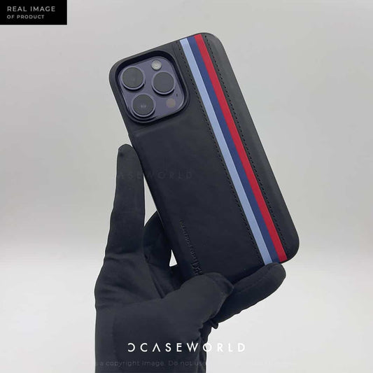 HBD Tri Stripes Premium Leather Case