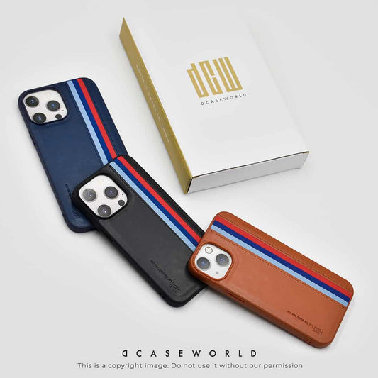 Tri Stripes Leather Case