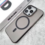 Corrugated Pattern Smokey Magnetic Wireless Charge Matte Case