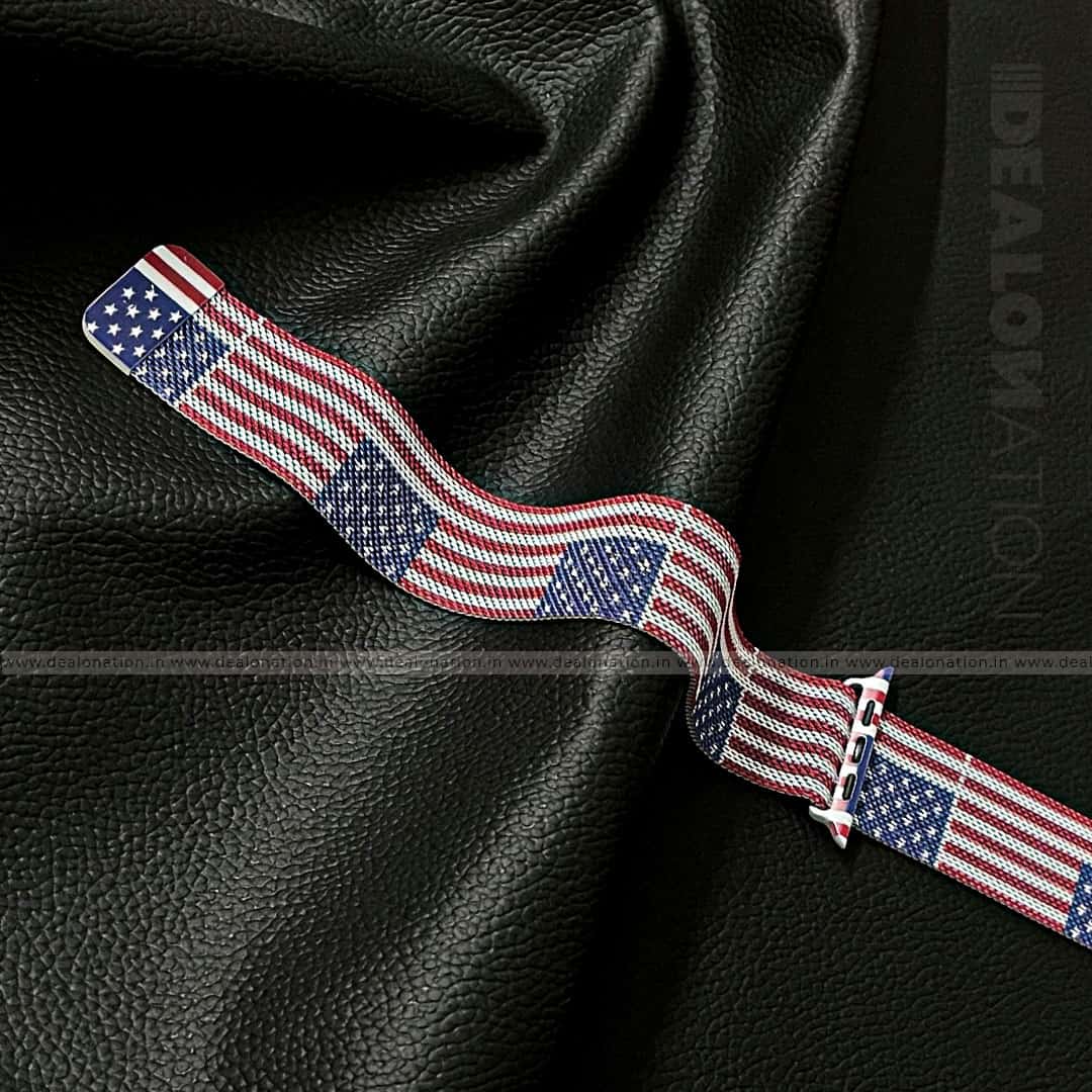 US Flag Pattern Milanese Loop 42-44 MM