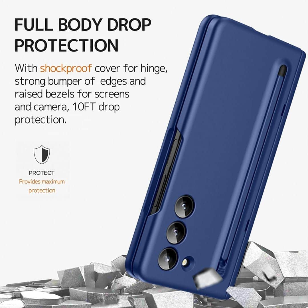 Ultra Smooth Matte Finish Z Fold 6 Case + Pen and Front Glass