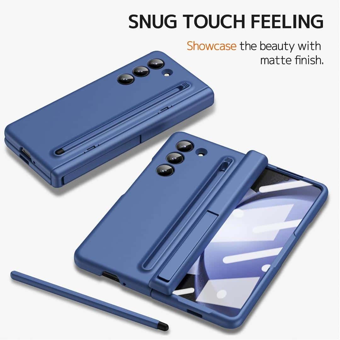 Ultra Smooth Matte Finish Z Fold 6 Case + Pen and Front Glass