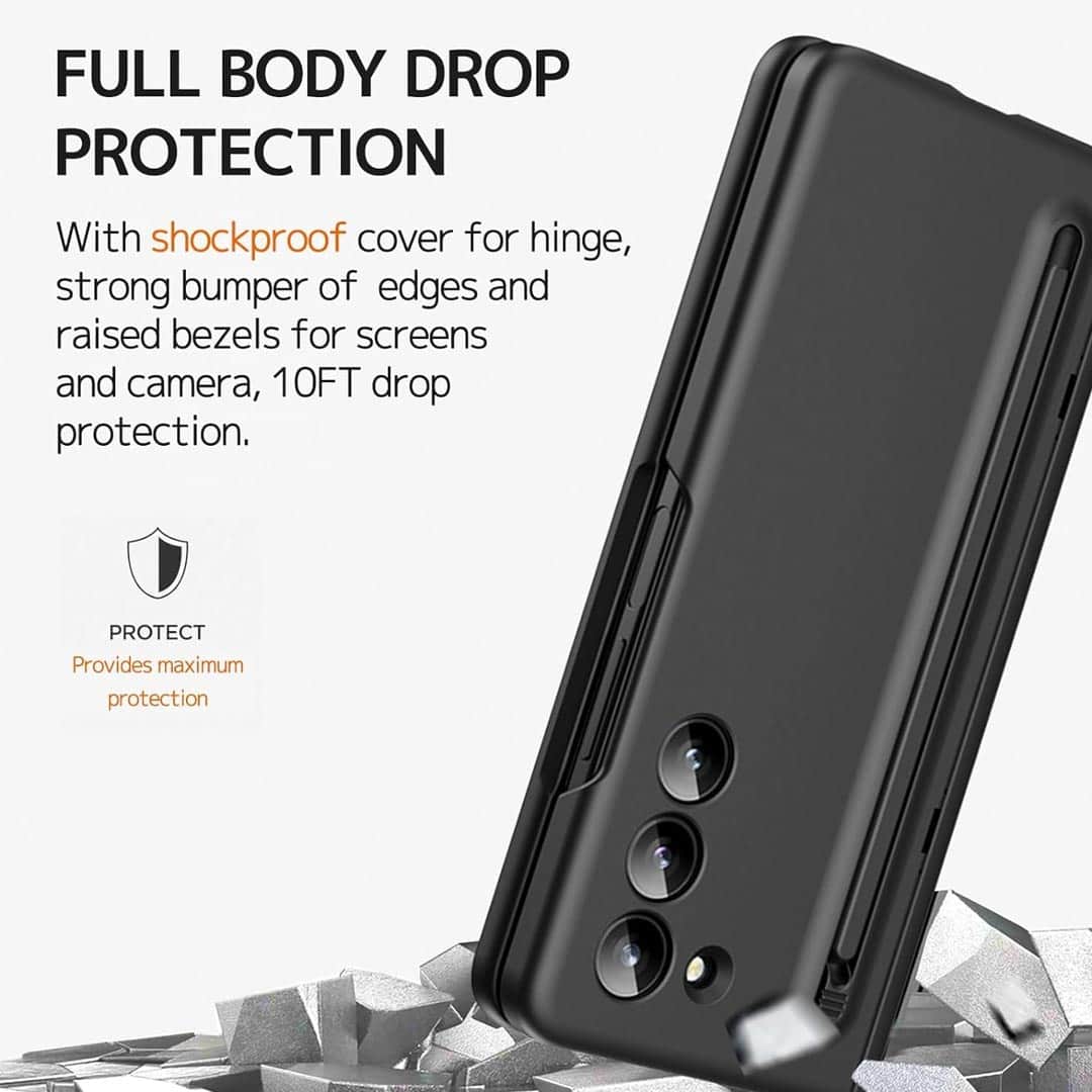 Ultra Smooth Matte Finish Z Fold 6 Case + Pen and Front Glass