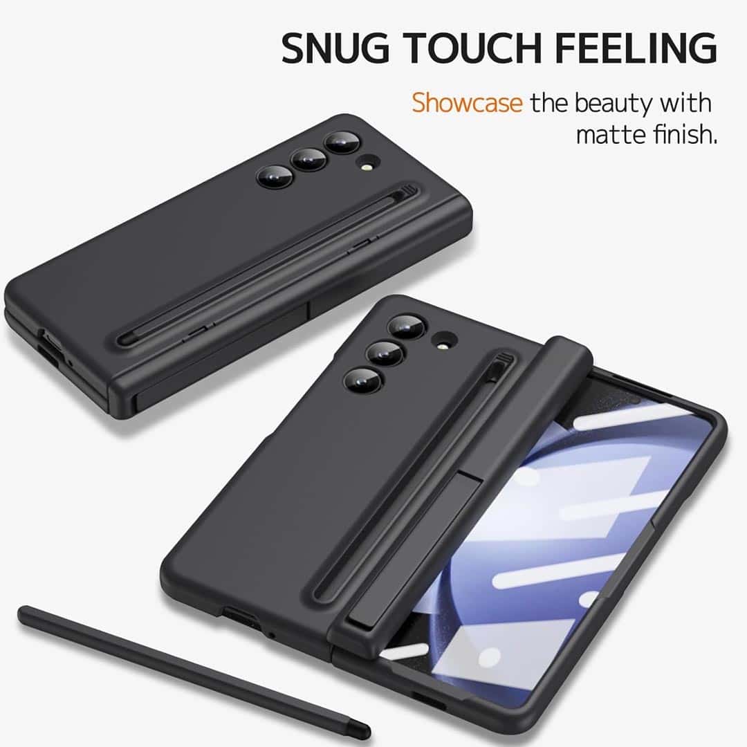 Ultra Smooth Matte Finish Z Fold 6 Case + Pen and Front Glass