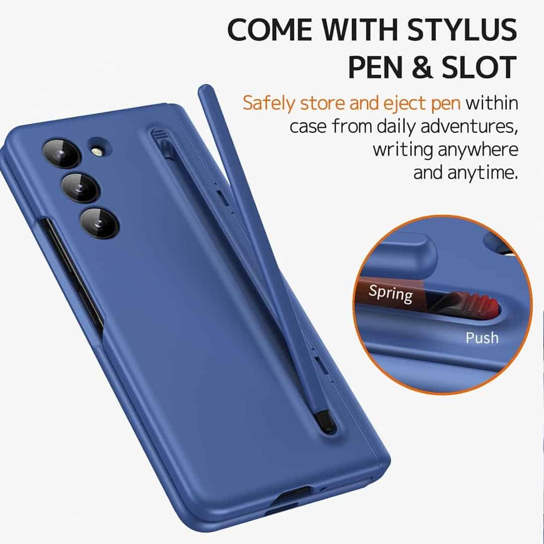 Ultra Smooth Matte Finish Z Fold 6 Case + Pen and Front Glass