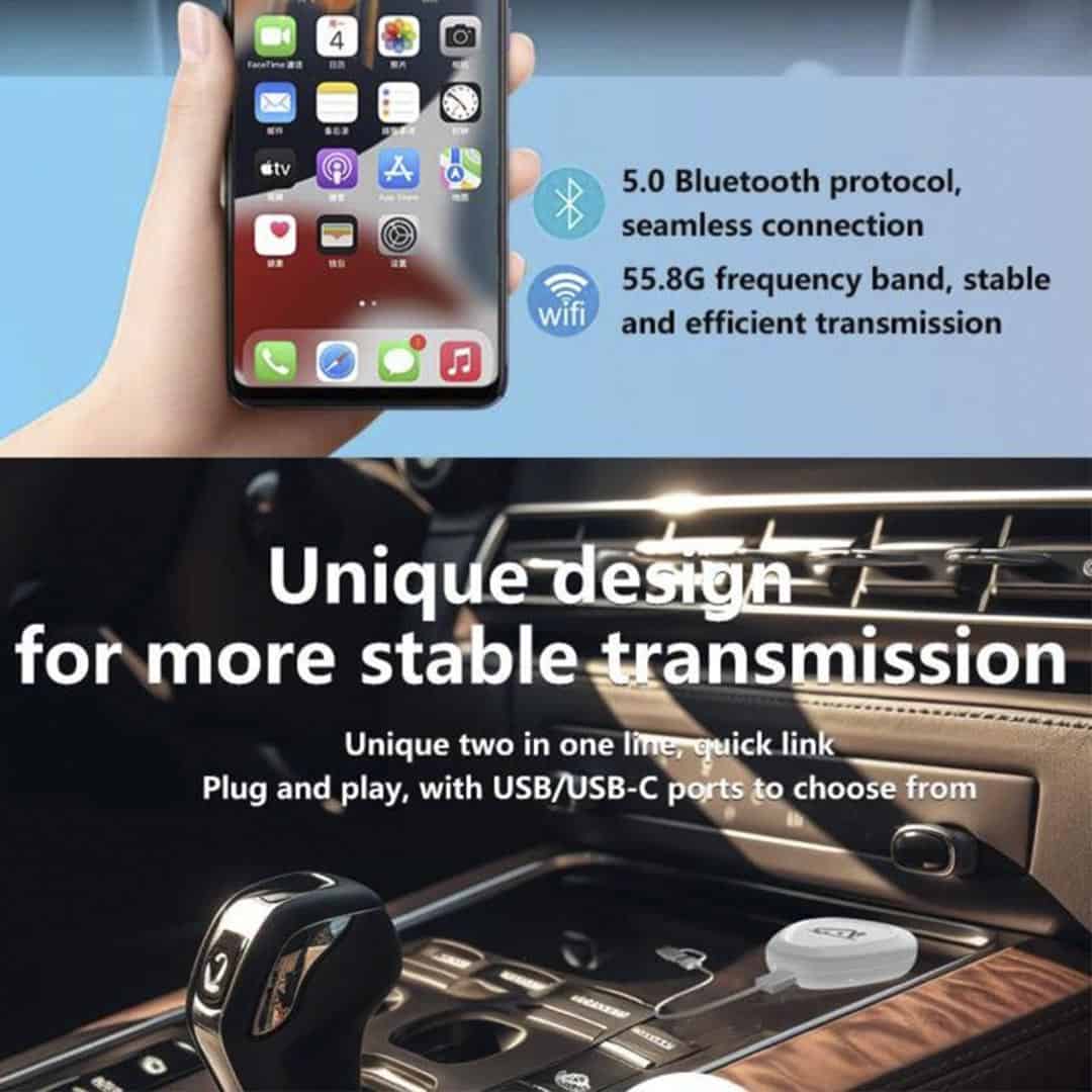 Upgrade Your Car′s Wired Carplay to Wireless Via USB+Type-C