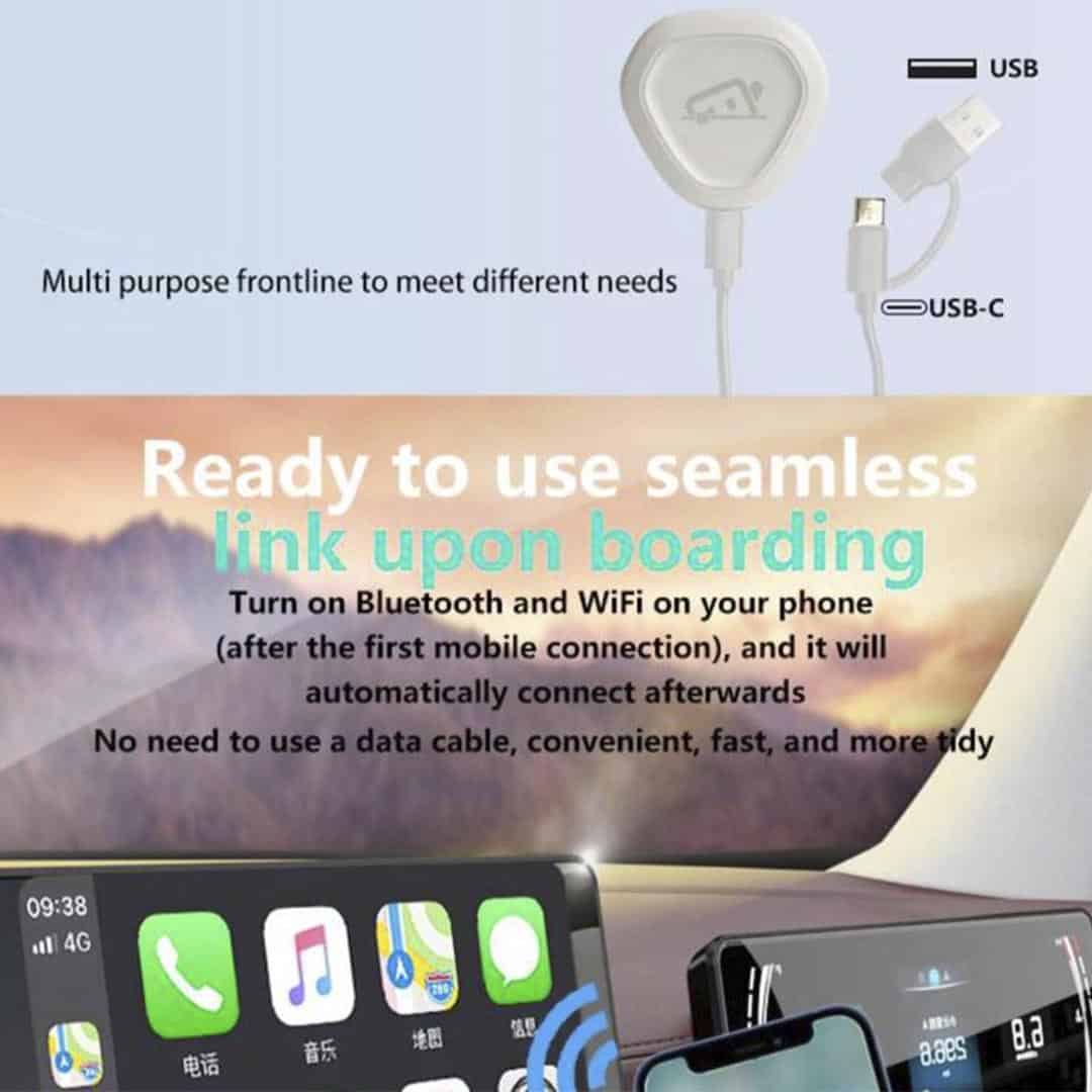 Upgrade Your Car′s Wired Carplay to Wireless Via USB+Type-C