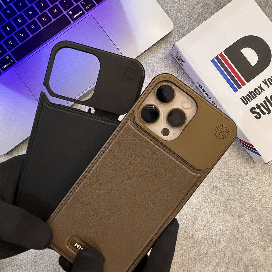 Magsafe Vegan Leather Case With Titanium Frame